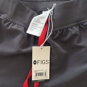 Women's Charcoal Livingston High Waisted Petite Basic Scrub Pants M - Petite